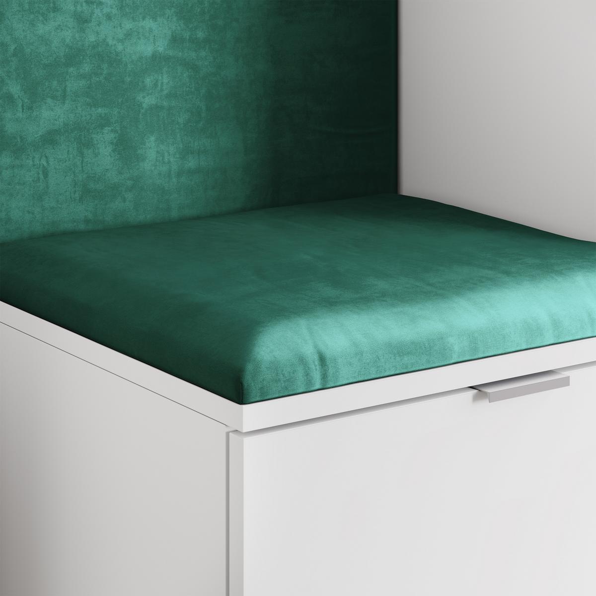 GARDEROBENSCHRANK LORI 95/181/51 cm Modern Garderobe-Set Weiß - Weiß/Grün, Holzwerkstoff (95/181/51cm) - MASSENO