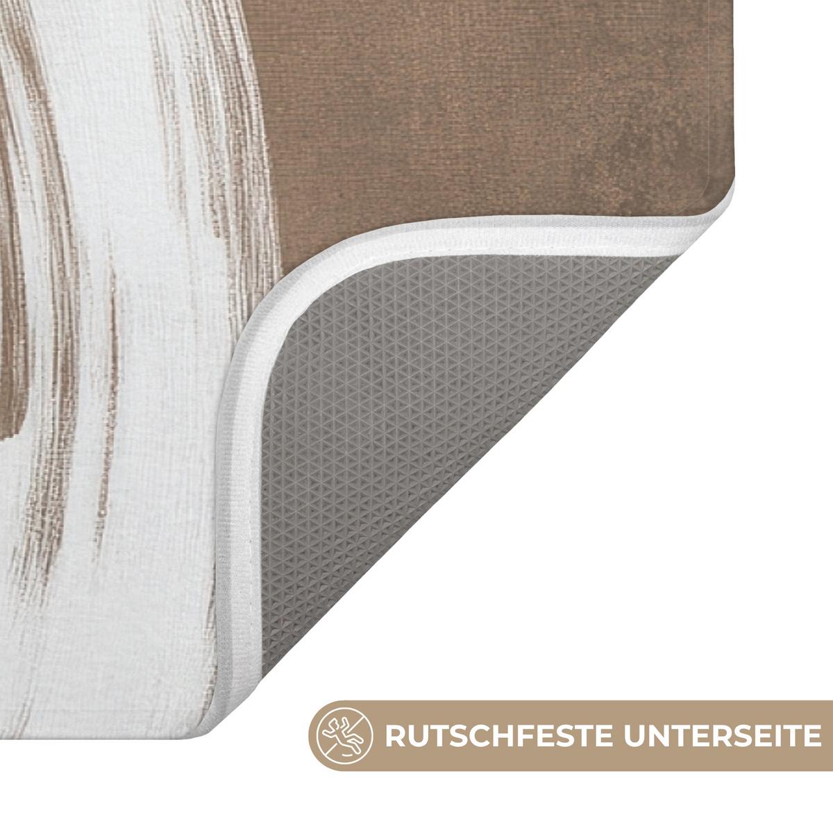 BADEMATTE Farbe - Braun - Japandi 80x50 cm - Mokka, Textil (80/50cm) - OnlyWow