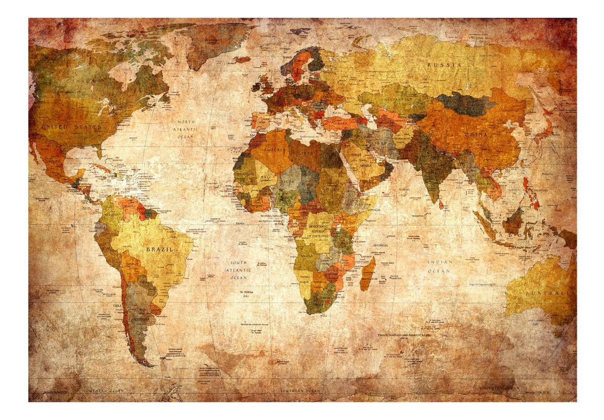 SELBSTKLEBENDE FOTOTAPETE 392/280 cm - Beige/Orange, Kunststoff/Textil (392/1cm) - KUNSTLOFT