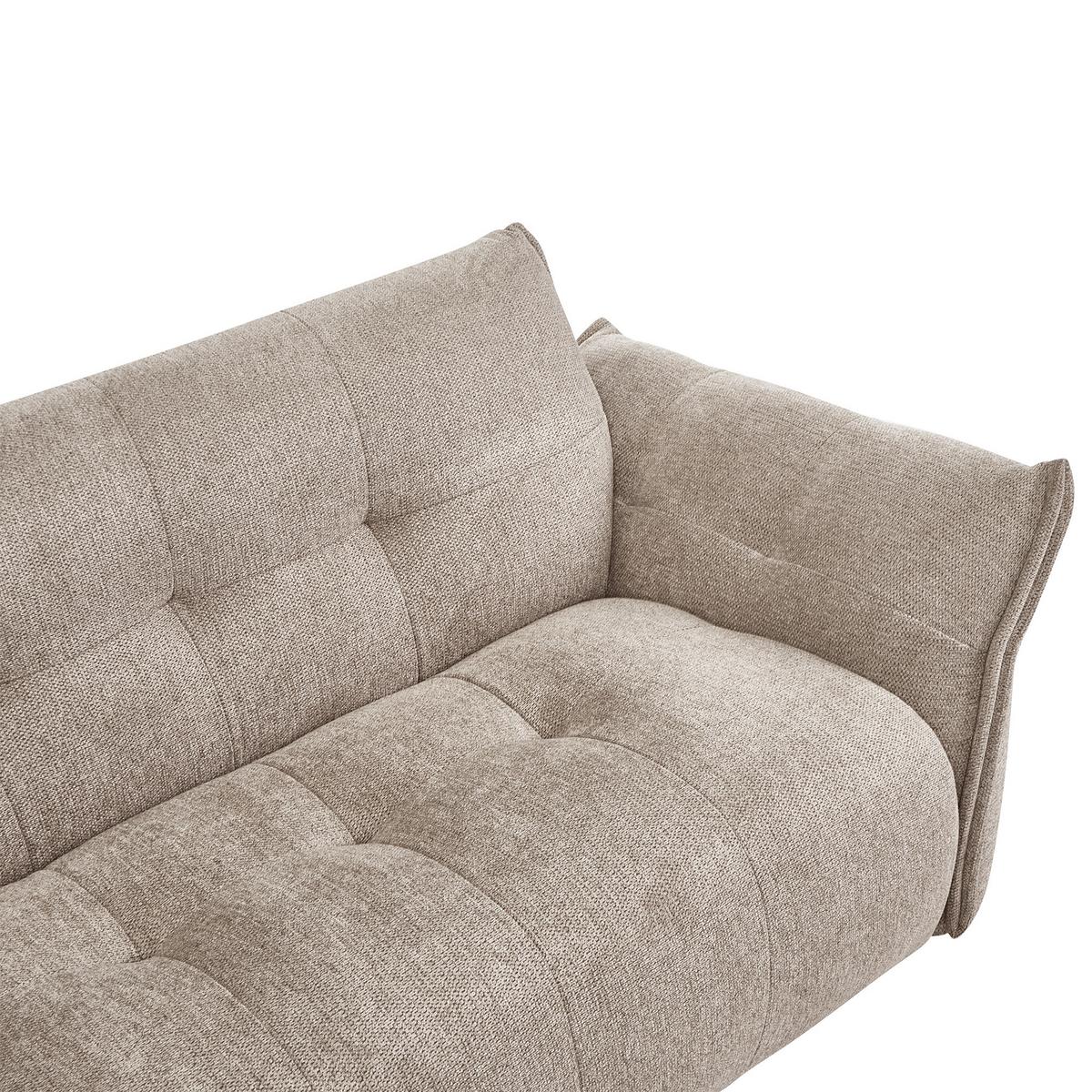 2-SITZER-SOFA Stoff Taupe Halba - Taupe, Textil (174/80/85cm) - Beliani