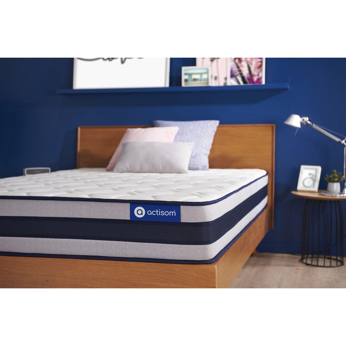 MATRATZE Actiflex ergo Taschenfederkern und Memory-Schaum 80 x 200 cm h4 - Weiß, Textil (80/200cm) - ACTISOM