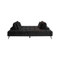 SOFA WIOLO Anthrazit Velvet - Anthrazit/Silberfarben, Textil/Metall (240/80/110cm) - KAWOLA
