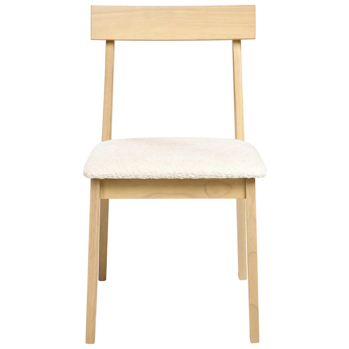 ESSZIMMERSTUHL 2er-Set Hellbraun Isle - Hellbraun/Beige, Holz (45/82/55cm) - Beliani