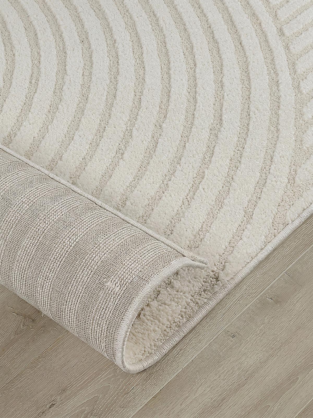 TEPPICHLÄUFER Geometrisch CETINA Polypropylen Creme 80 x 300 cm - Beige, Textil (80/300cm) - KADIMA DESIGN