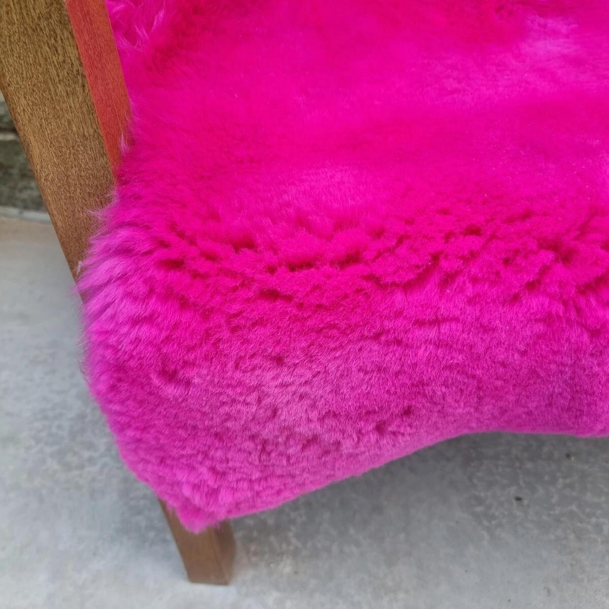 SCHAFFELL Premium Merino Lammfell Pink geschoren ca. 125 cm - Pink, Fell (70/125cm) - Provellus