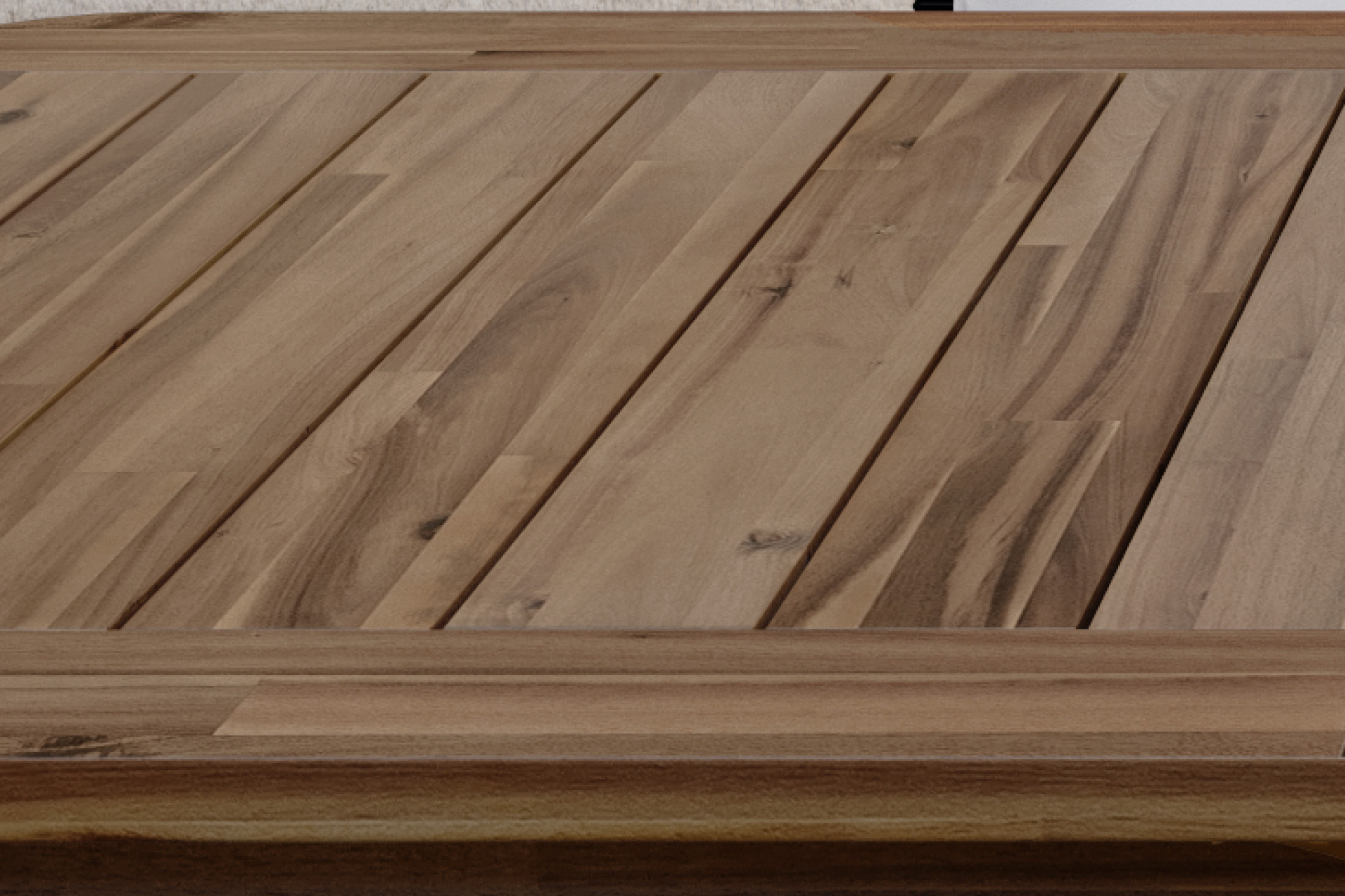 Gartentisch Echtholz Akazie vollmassiv Lacklaminat Walnussfarben 