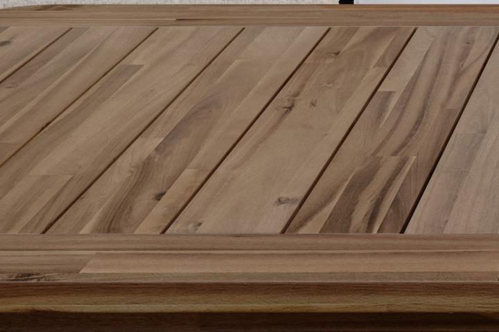 Gartentisch Echtholz Akazie vollmassiv Lacklaminat Walnussfarben