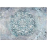 FOTOTAPETE Mandala Beton Blau 150x105 cm - Multicolor, Papier (150/105cm) - Wallarena