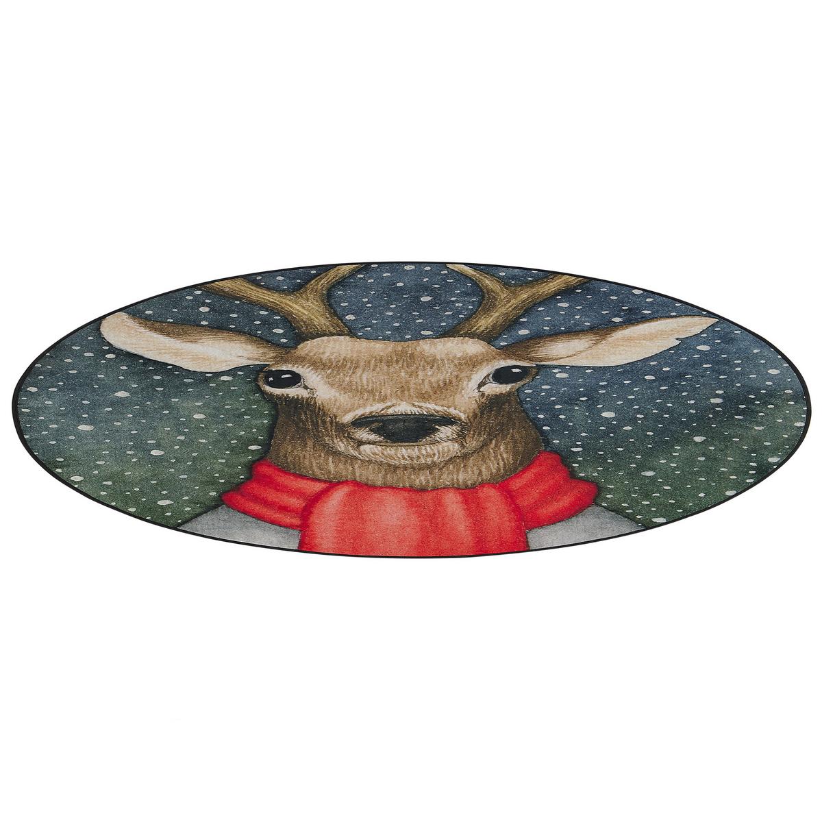 KURZFLOR-TEPPICH Eregli 140/140 cm - Multicolor, Kunststoff (140/140cm) - Beliani