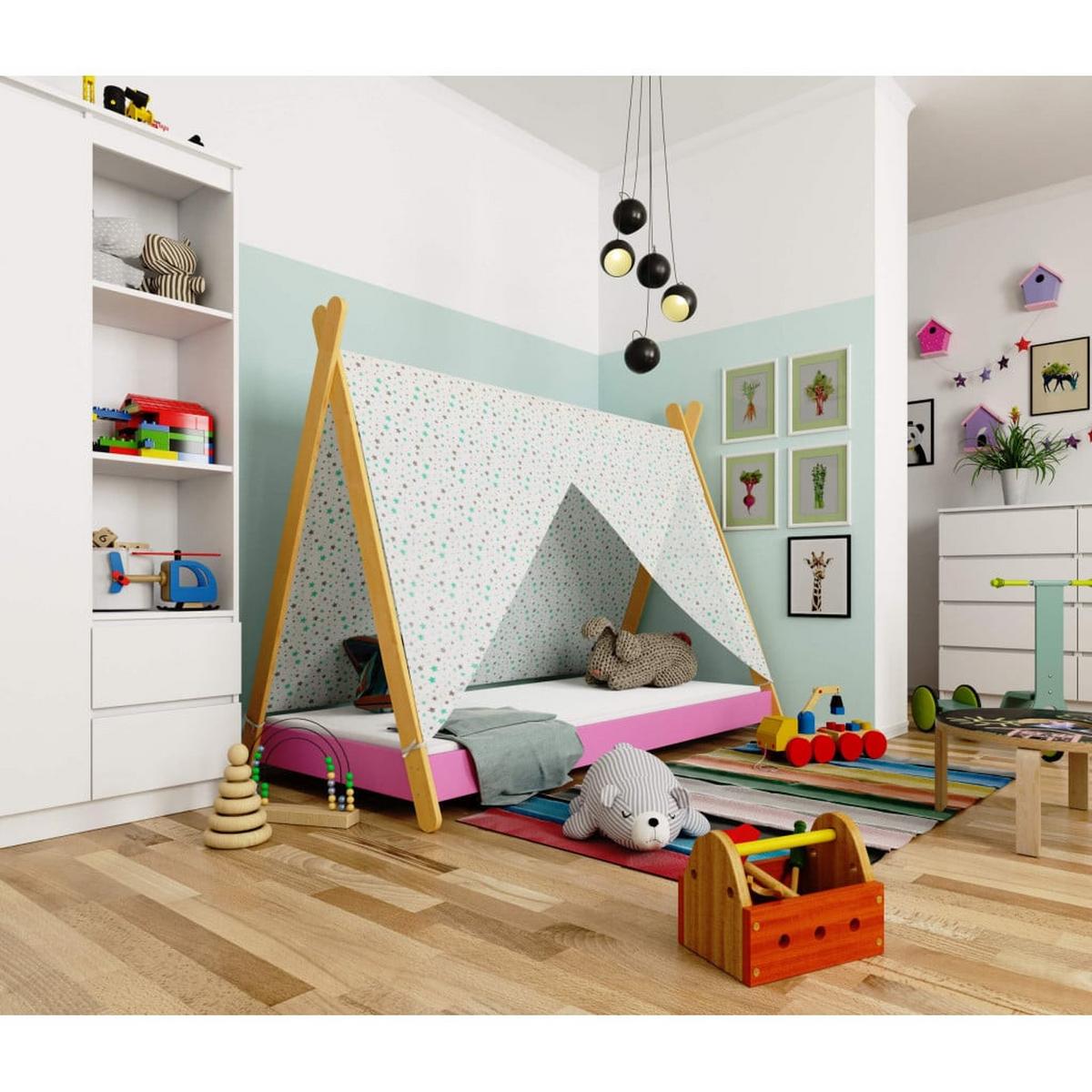KINDERBETT Rosa 155/85/164 - Rosa, Holzwerkstoff (80/160cm) - RAUMHIRSCH FURNITURE