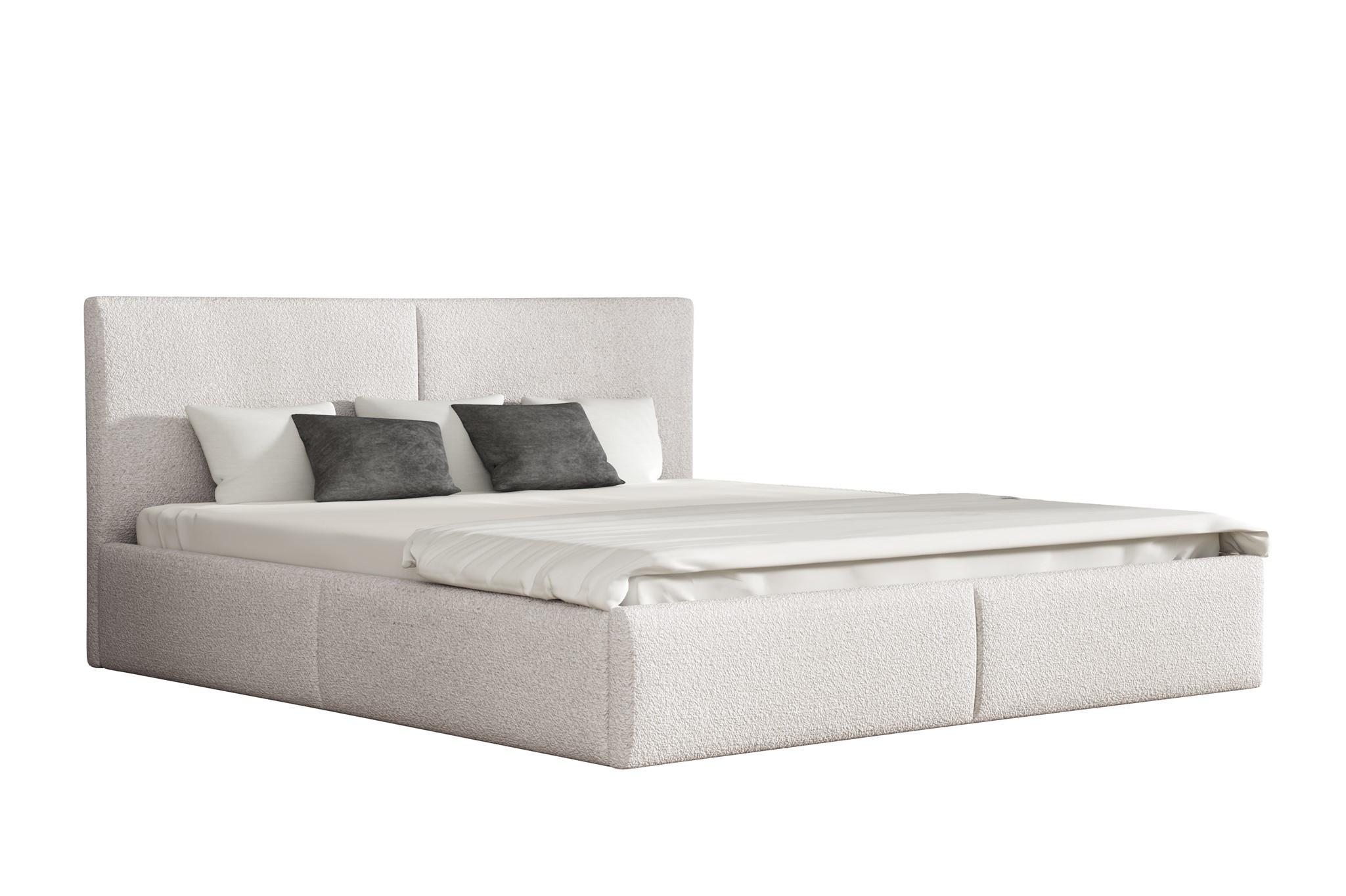 POLSTERBETT Bergen In Freya - Weiß, Holzwerkstoff/Textil (140/200cm) - Fun Möbel