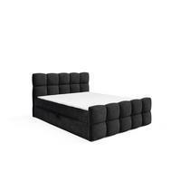 BOXBETT Satine In überlänge - Schwarz, Holzwerkstoff/Textil (180/220cm) - Fun Möbel