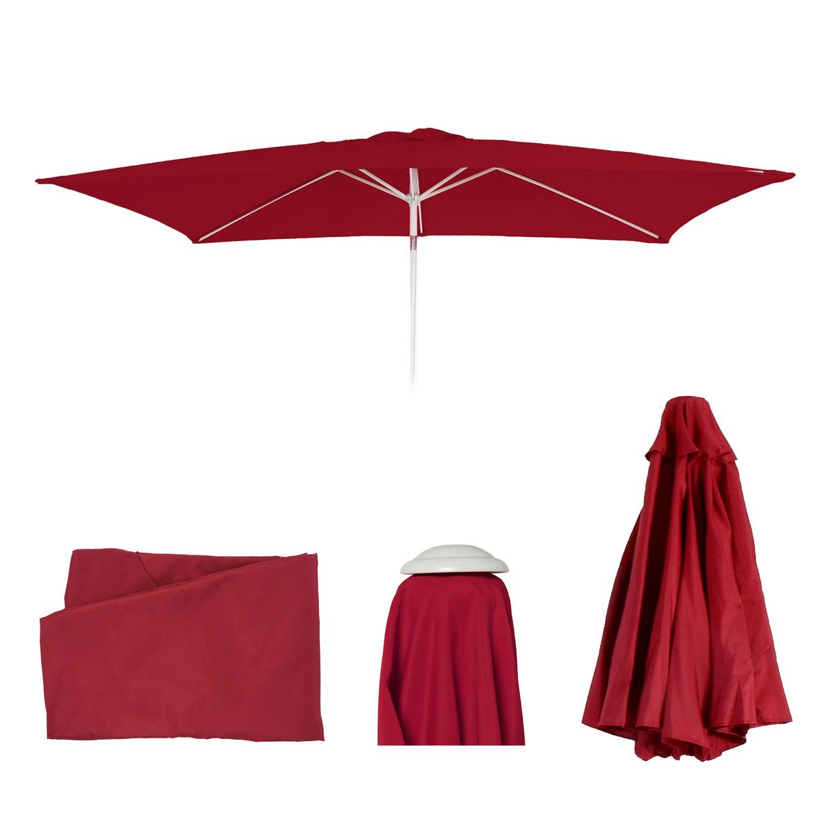 ERSATZ-BEZUG FÜR SCHIRM Bordeaux - Bordeaux, Textil (295/192cm) - MCW
