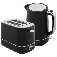 KOCHER-TOASTER-SET Stahl Kunststoff Schwarz - Schwarz, Kunststoff (16/24.3/21.2cm) - HOMCOM
