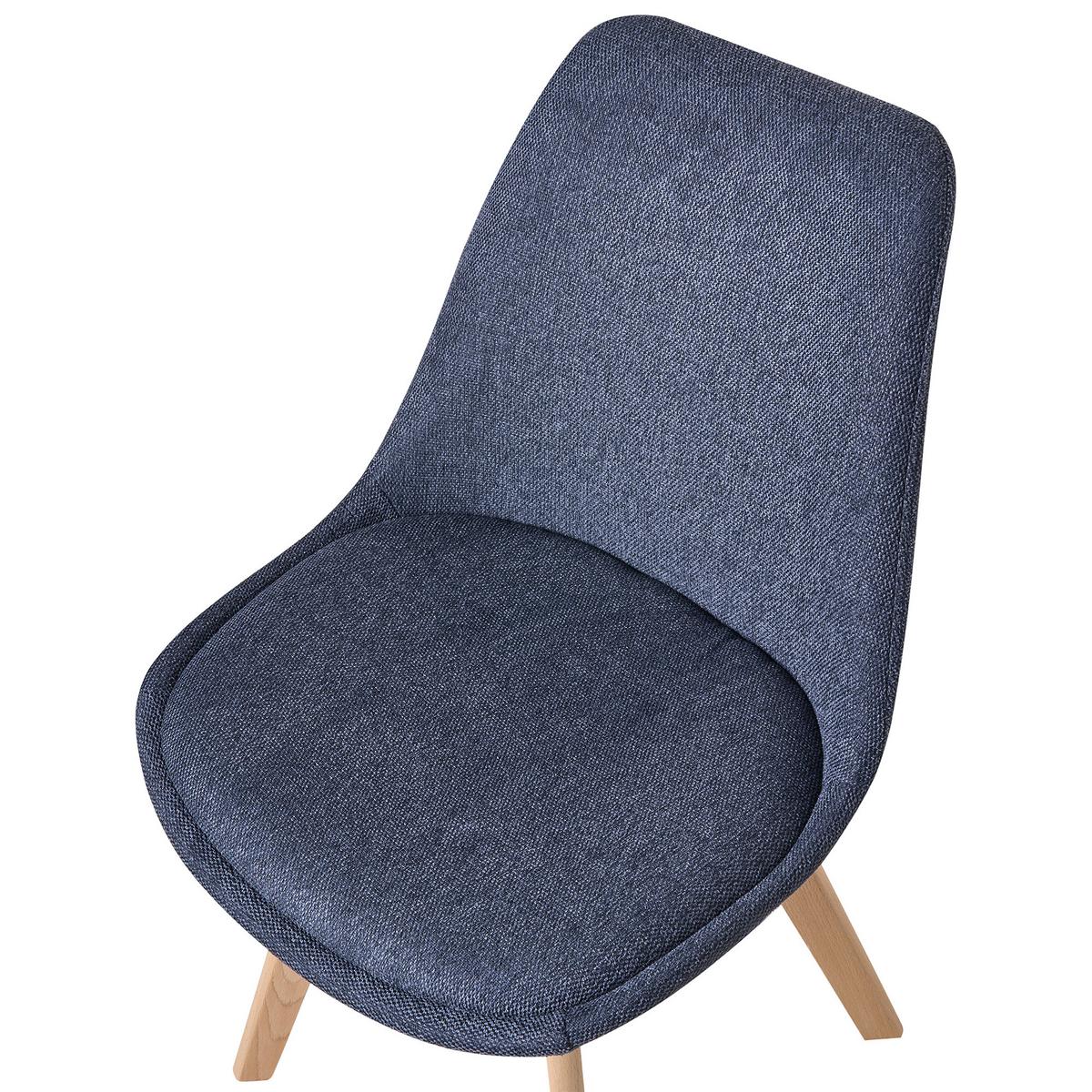 ESSZIMMERSTUHL 2er-Set Polsterbezug Grau Dakota - Grau, Holz/Textil (47/84/43cm) - Beliani