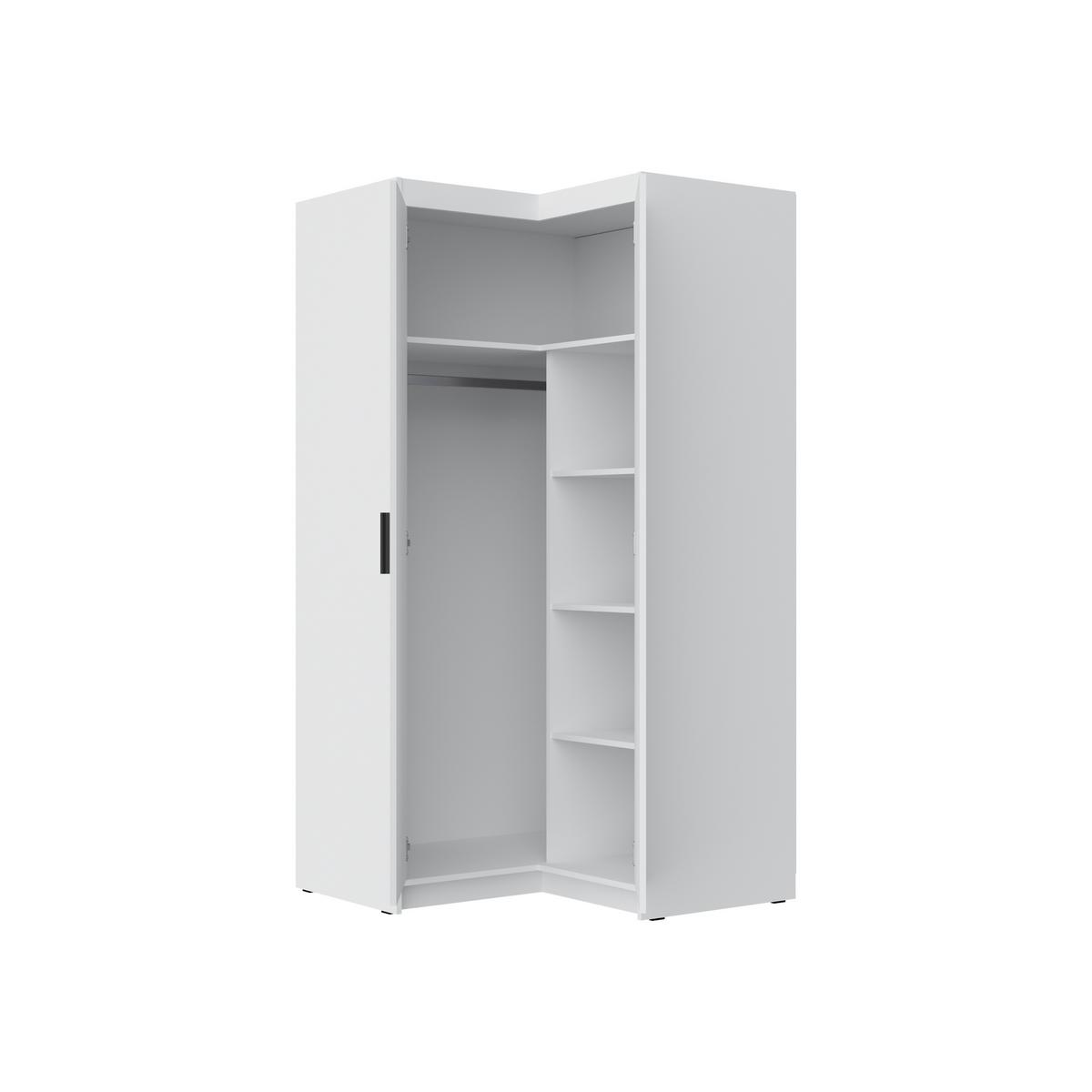 ECKSCHRANK Storicos Eiche Lefkas 97,8/190,5/97,8 cm – Modern, ideal für Ecken - Braun, Holzwerkstoff/Kunststoff (97.8/190.5/97.8cm) - AX Living