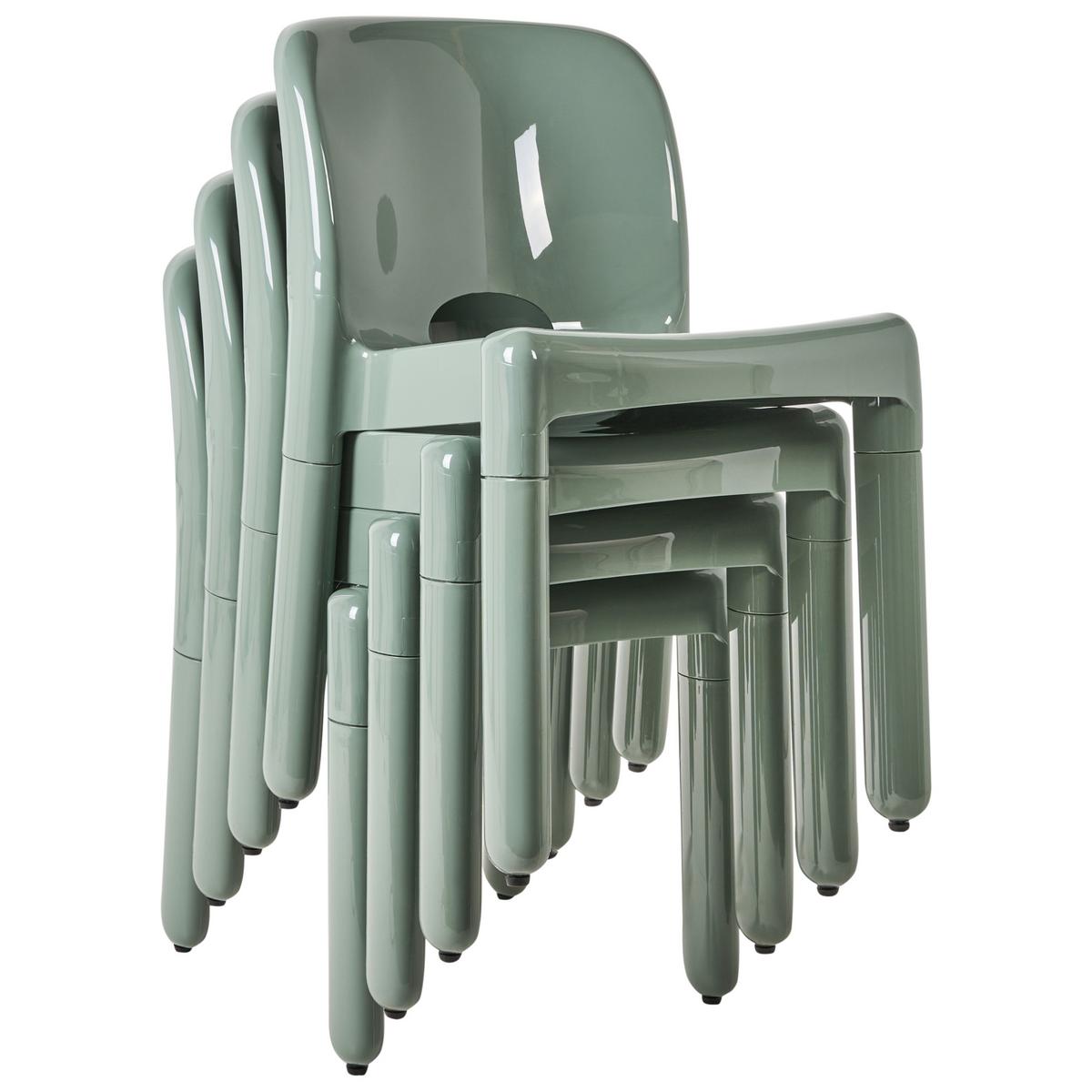 GARTENSTUHL 4er-Set Grün Betim - Grün, Kunststoff (43/76/49cm) - Beliani