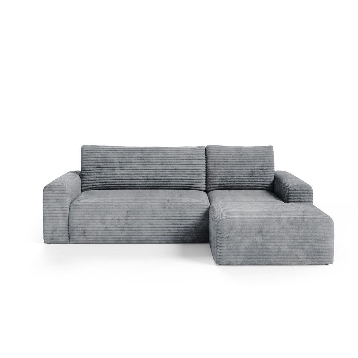 ECKSOFA Romeo 3 Sitzplätze Dunkelgrau - Grau, Holz (268/163cm) - Petits-meubles