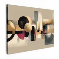 LEINWANDBILD Abstrakt - Formen - Beige - Texturen Wandbild 40x30 cm - Beige, Textil (40/30cm) - MuchoWow