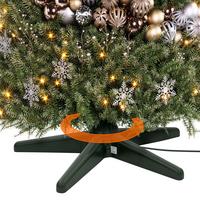 WEIHNACHTSBAUMSTÄNDER drehbar für Bäume bis 240 cm Höhe Elektrischer Christbaumständer Grün 65 cm - Grün, Kunststoff (65/21/65cm) - ECD-Germany