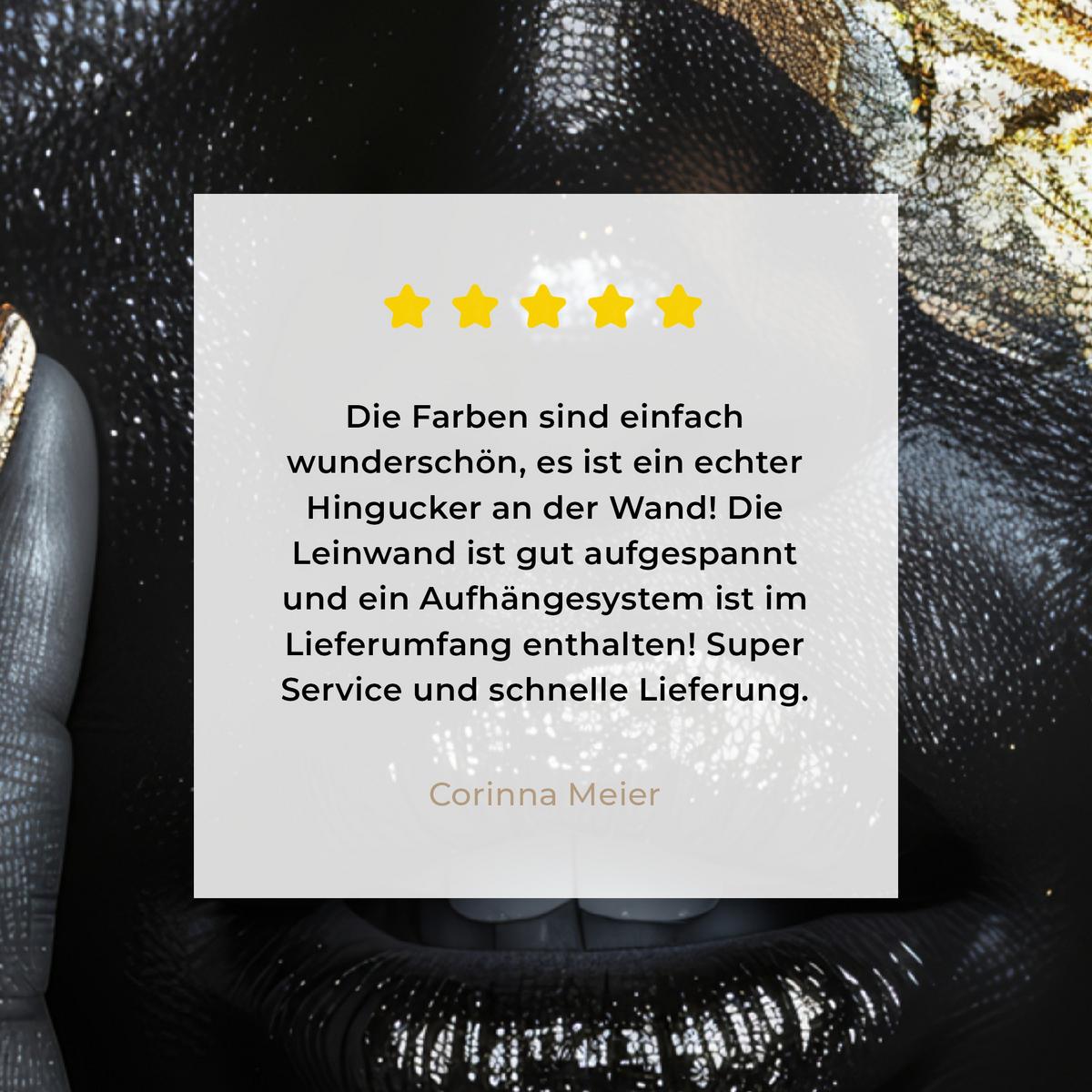 LEINWANDBILD Frau - Gold - Porträt - Schwarz-Weiß - Luxus Room Decor 30x40 cm - Hellblau, Textil (30/40cm) - MuchoWow