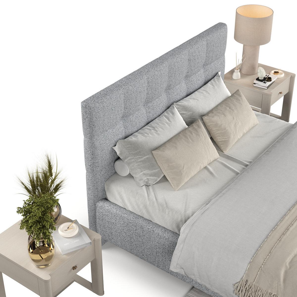 POLSTERBETT Cora 180/200 cm Grau im Riva Stoff - Naturfarben/Grau, Holz/Holzwerkstoff (180/200cm) - AltaBeds