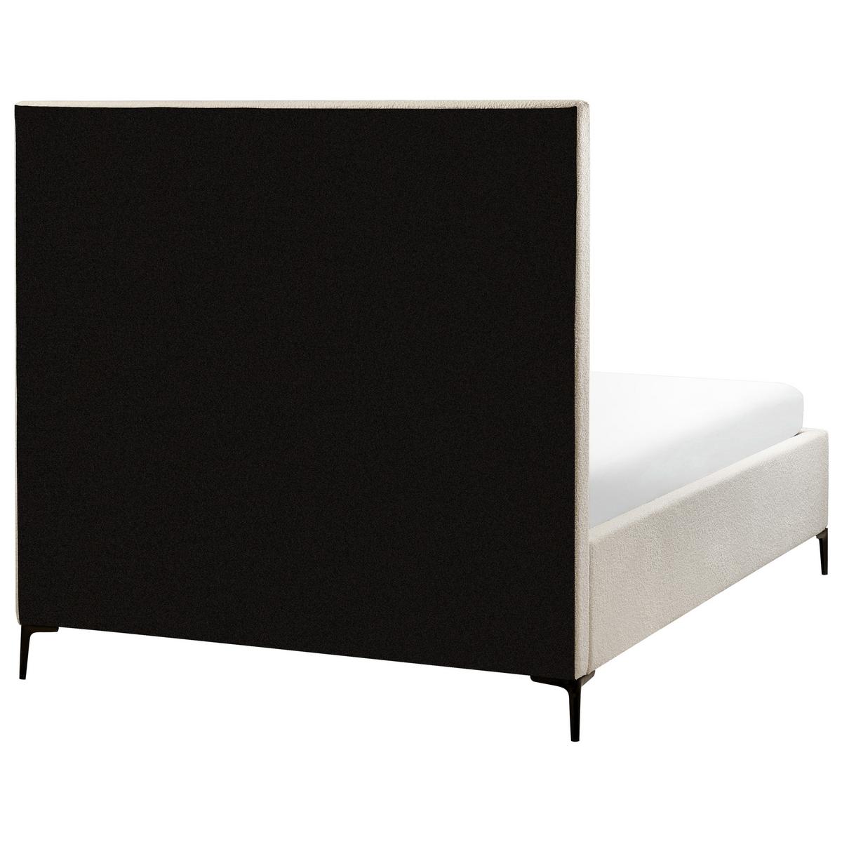 POLSTERBETT 140x200 cm Weiß Sezanne - Creme, Textil (140/200cm) - Beliani