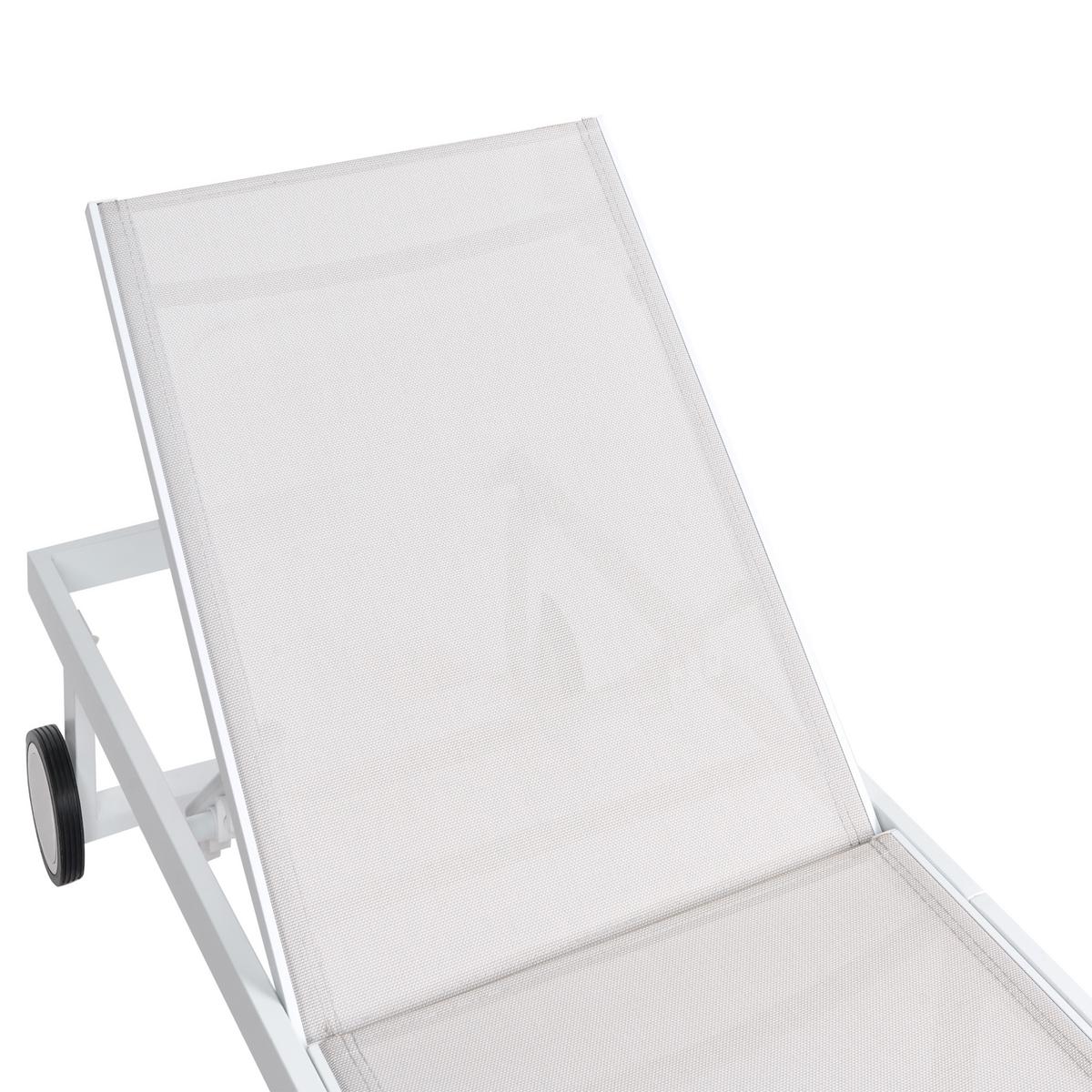 SONNENLIEGE mit Kissen Beige Verdello - Beige, Metall (190/42/60cm)