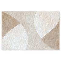 FUSSMATTE Braun - Japandi - Abstrakt Schmutzfangmatte 60x40 cm - Beige, Kunststoff (60/0.4cm) - MuchoWow