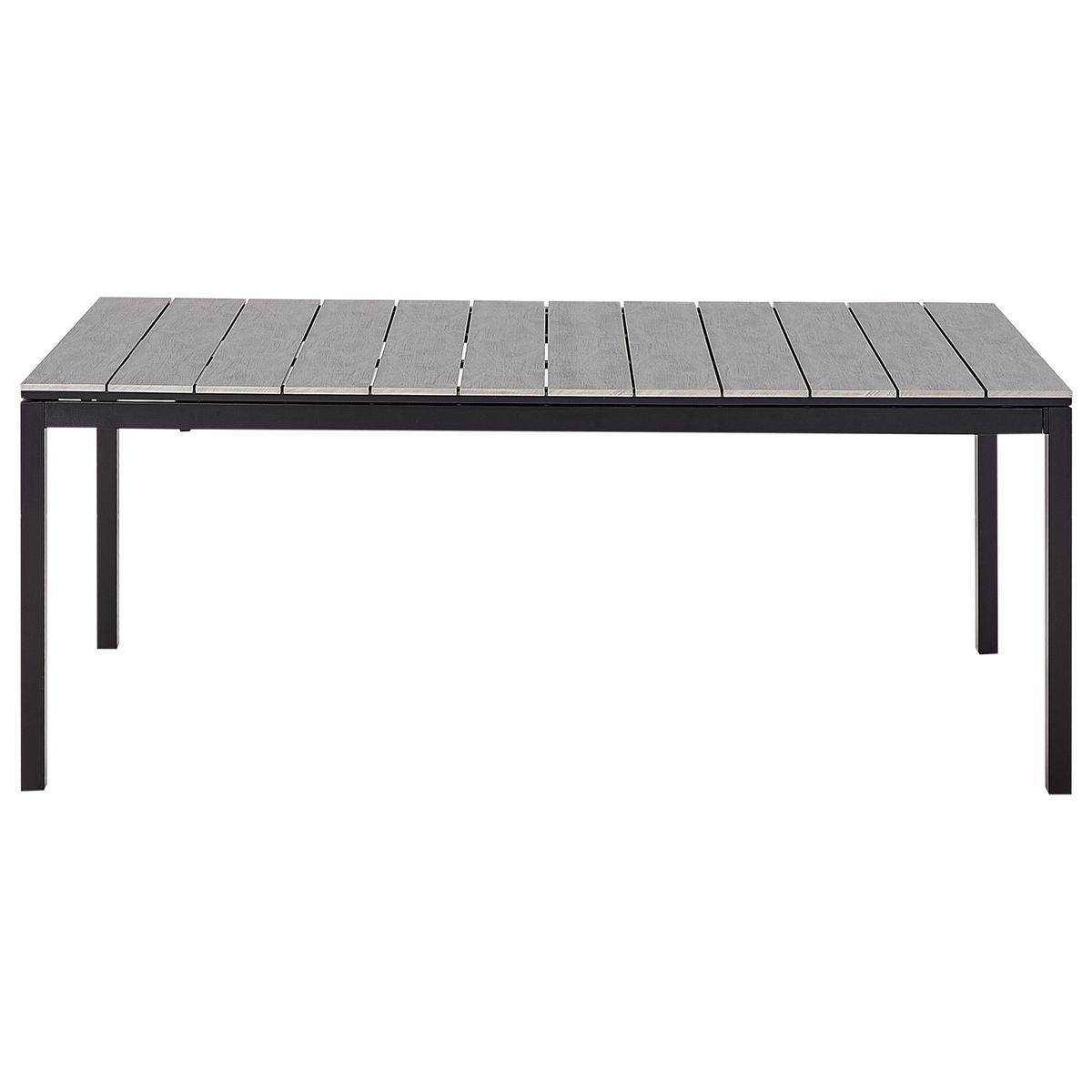 GARTENTISCH Grau Tofane - Schwarz/Grau, Metall (90/198/77cm) - Beliani