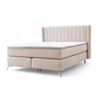 BOXSPRINGBETT Agnus - Creme, Holzwerkstoff/Textil (200/200cm) - Fun Möbel