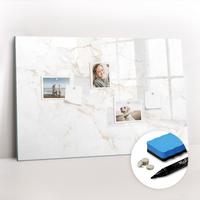 MAGNETTAFEL 90x60 Edler Marmor - Weiß, Glas (90/60/0.4cm) - TULUP