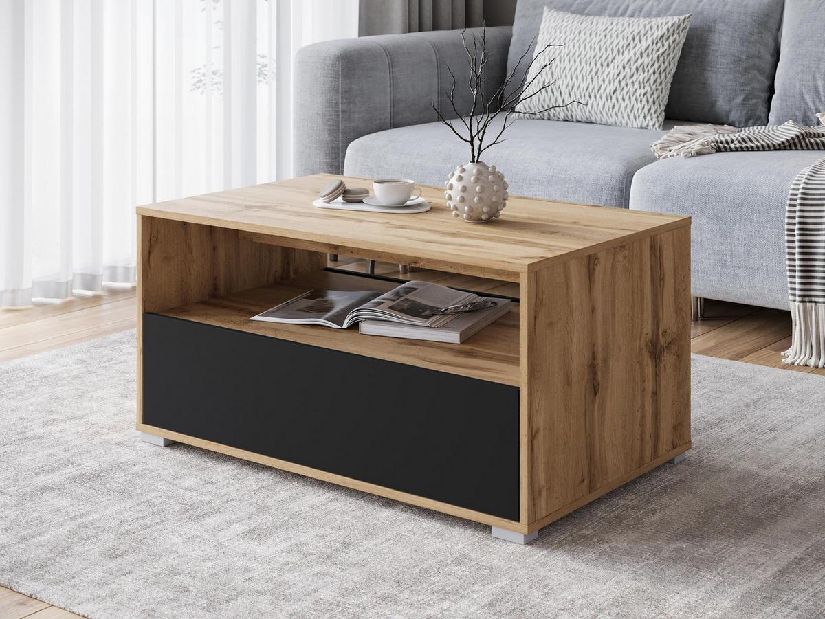 COUCHTISCH Nairobi II S02 - Eiche Wotan/Graphitfarben, Holzwerkstoff/Kunststoff (55/90/45cm) - MIRJAN24