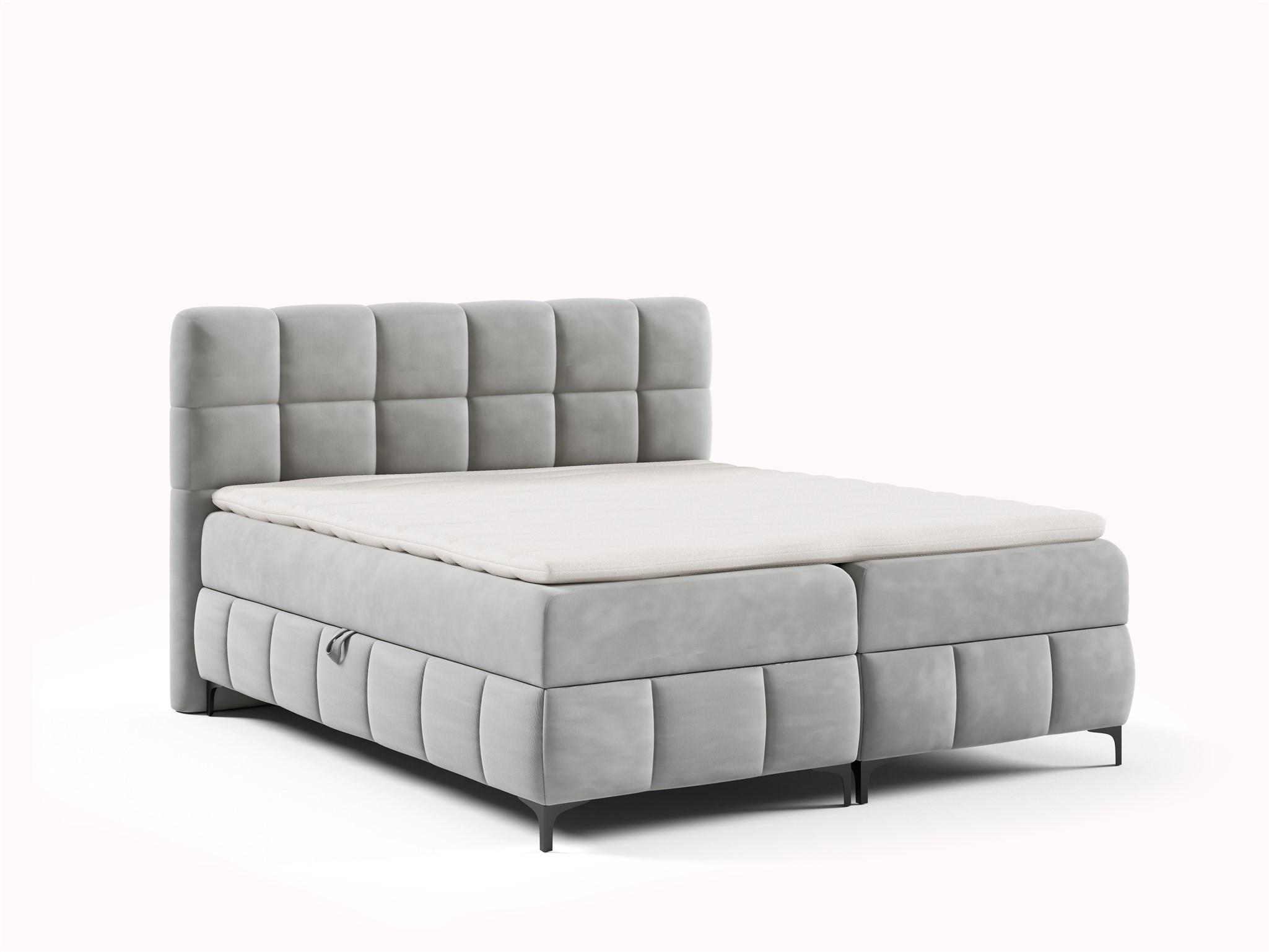 BOXBETT Sophie In Salvador - Silberfarben, Holzwerkstoff/Textil (160/200cm) - Fun Möbel