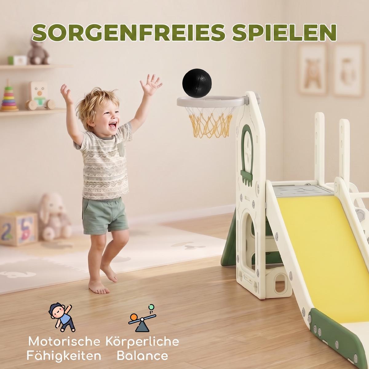 KINDER-RUTSCHE HDPE Cremeweiß - Creme, Kunststoff (100/84/191cm) - AIYAPLAY