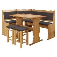 ECKBANKGRUPPE Mini - Dunkelbraun/Erlefarben, Holz (145/87/105cm) - MIRJAN24