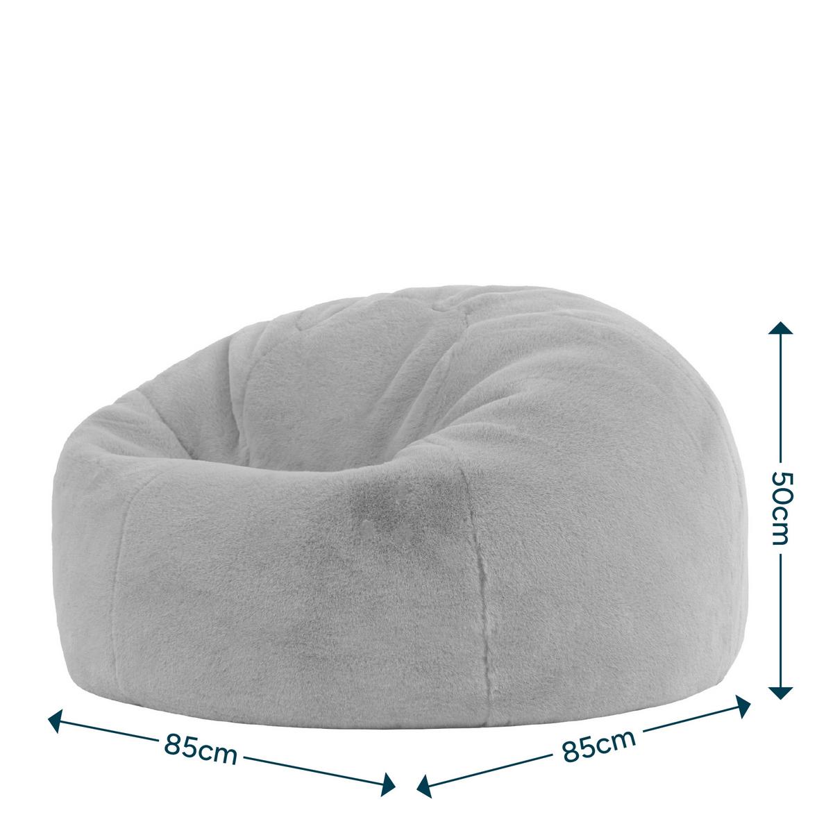 SITZSACK Kingston Kaninchenkunstfell - Mokka, Textil (85/50/85cm) - icon