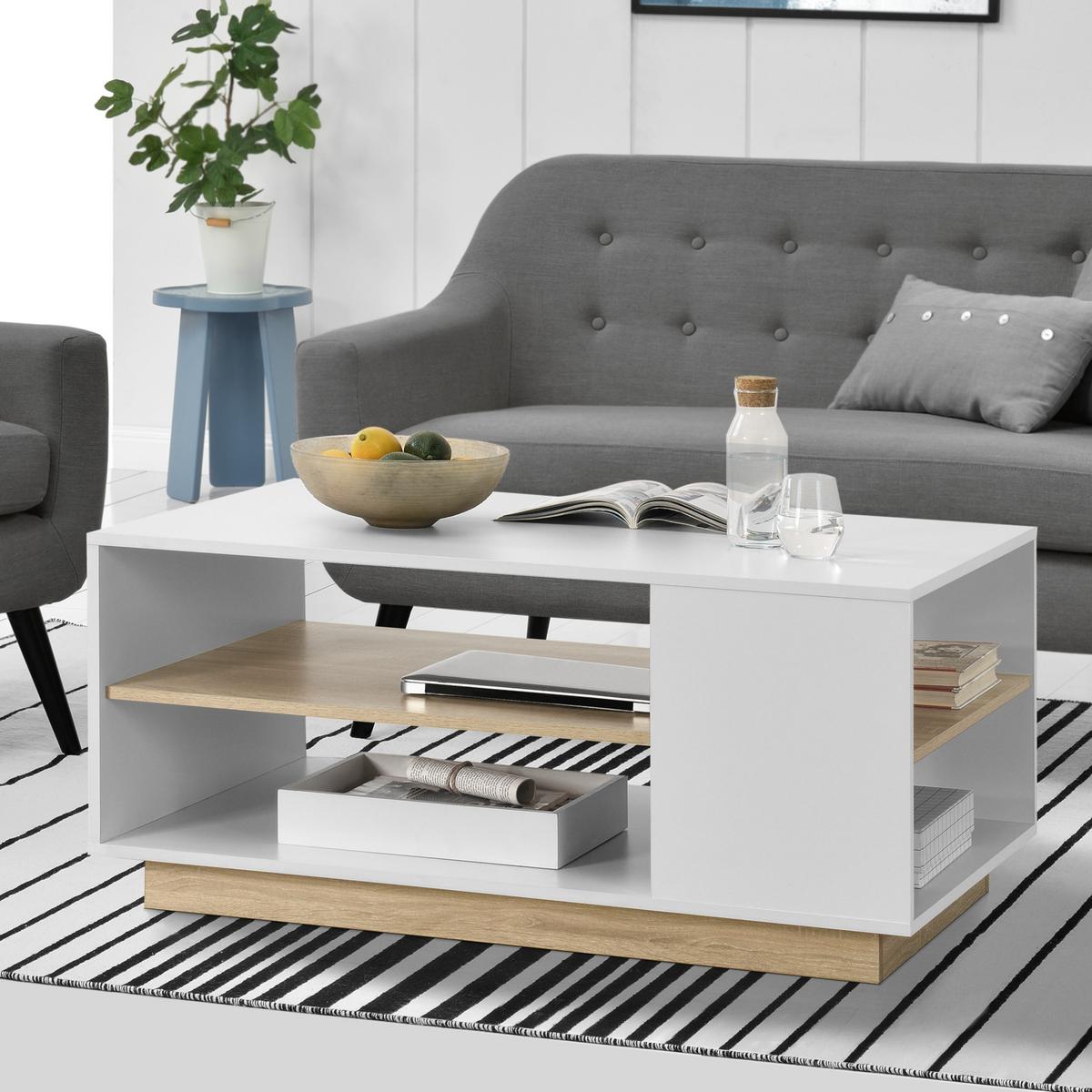 COUCHTISCH Trelleborg 100/60/46 - Eichefarben, Holzwerkstoff (60/100/46cm) - [en.casa]