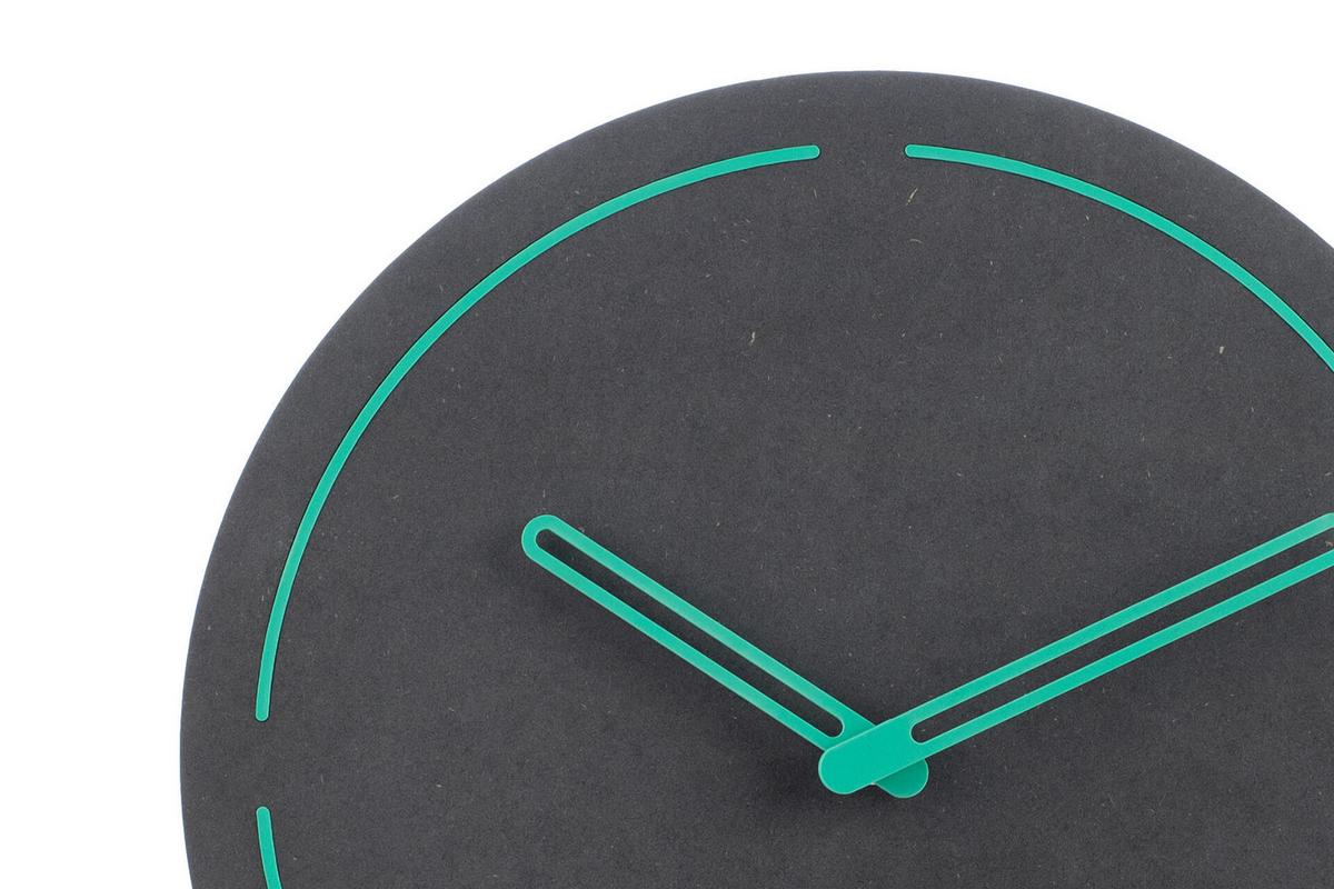 WANDUHR Design Grau 26/26 cm - Schwarz, Holzwerkstoff (26/26/1cm) - ONZENO