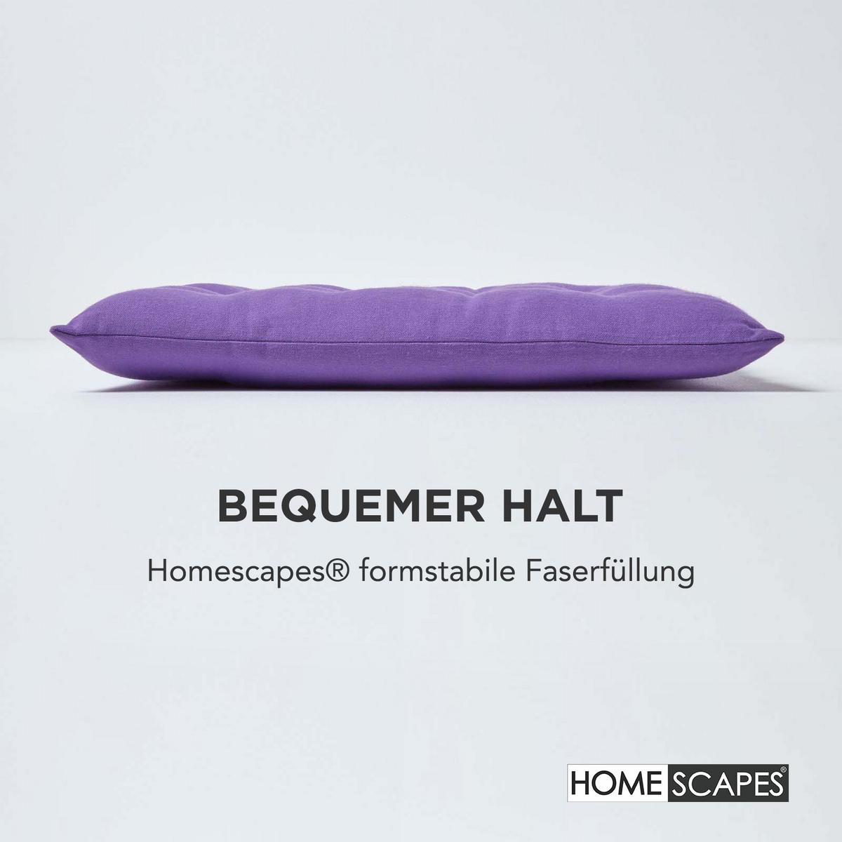 STUHLKISSEN 6er-Set lila 40/40/6,5 cm - Lila, Textil (40/40/6.5cm) - Homescapes