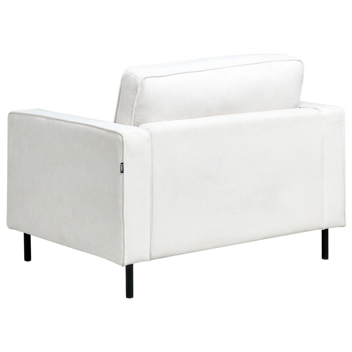 SESSEL Cremeweiß Savalen - Schwarz/Weiß, Textil (117/87/91cm) - Beliani