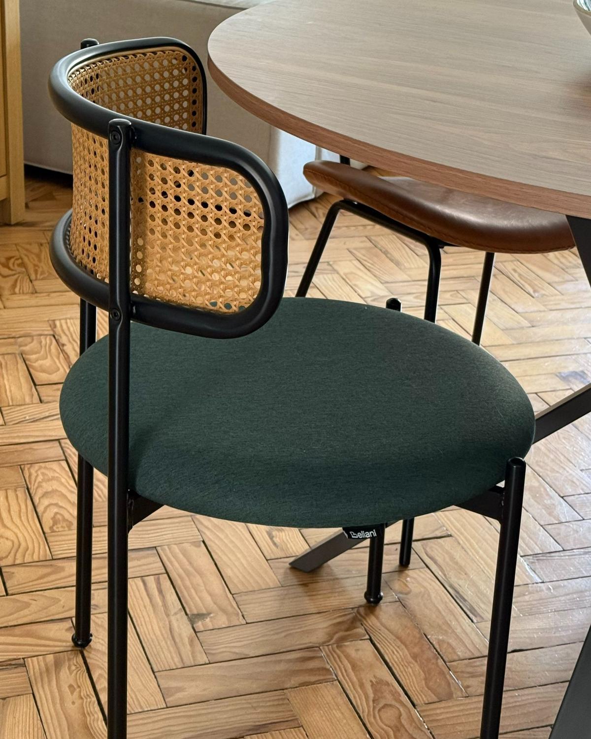 ESSZIMMERSTUHL 2er-Set Schwarz Andover - Schwarz/Braun, Metall (50/75/50cm) - Beliani