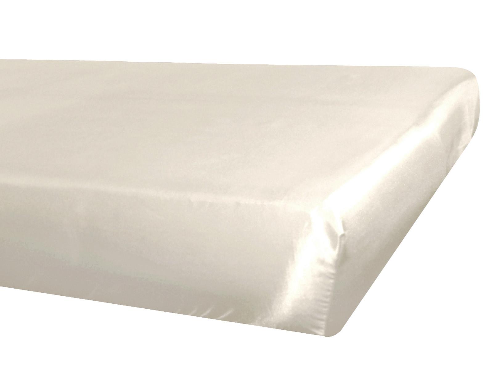 SPANNBETTTUCH Glanz Satin champagner 140/200 cm - Ecru/Champagner, Textil (140/200cm) - beties Heimtextil