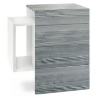 NACHTTISCH Queens Front in Avola-Anthrazit - Anthrazit, Holzwerkstoff (60/63/36cm) - Vladon