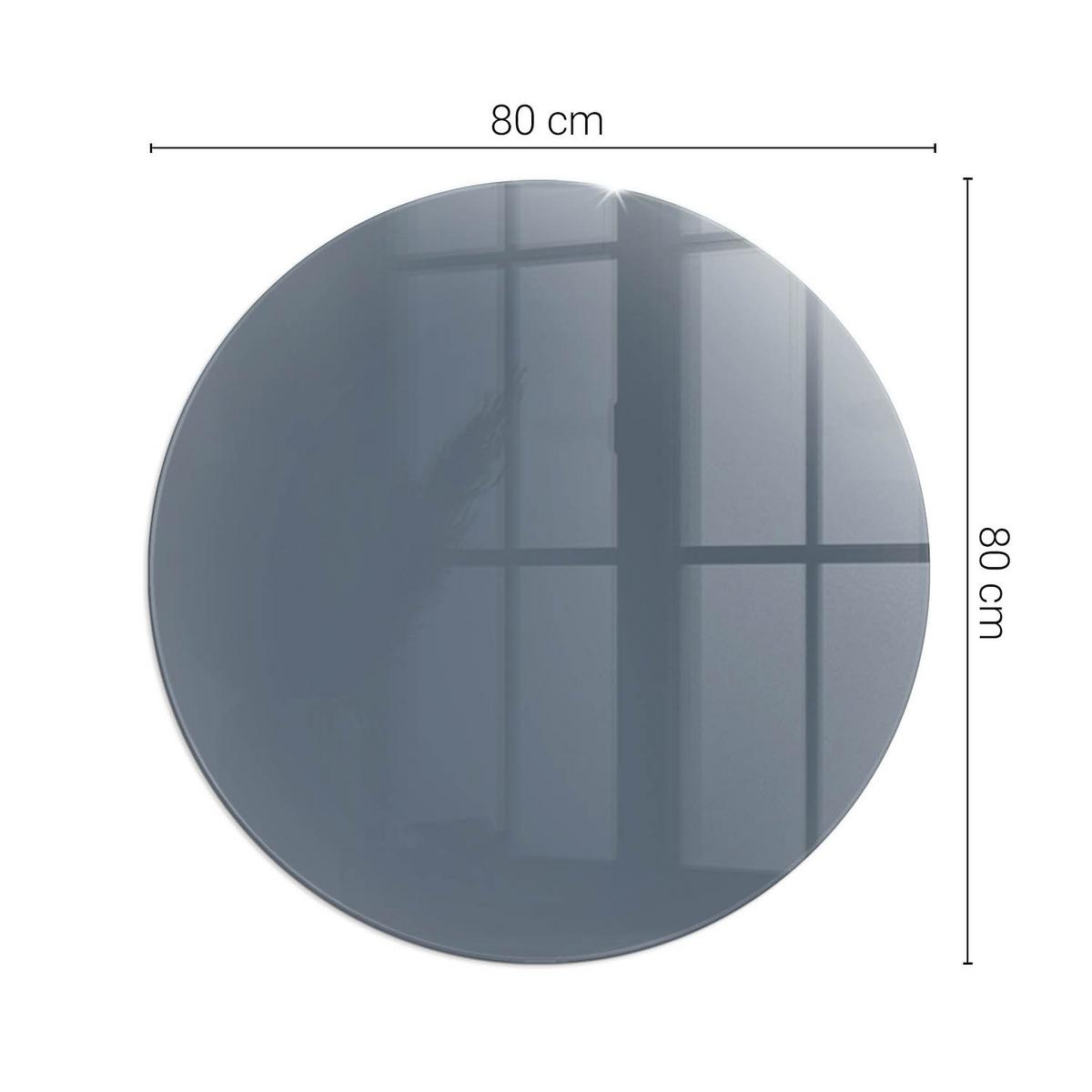 GLASPLATTE für Kamin Ø 80 cm - Dunkelblau, Glas (80/80/0.4cm) - TULUP