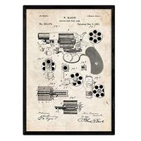 POSTER Revolver Patent A3 Rahmenlos - Klar, Papier (29.7/5/42cm) - Nacnic