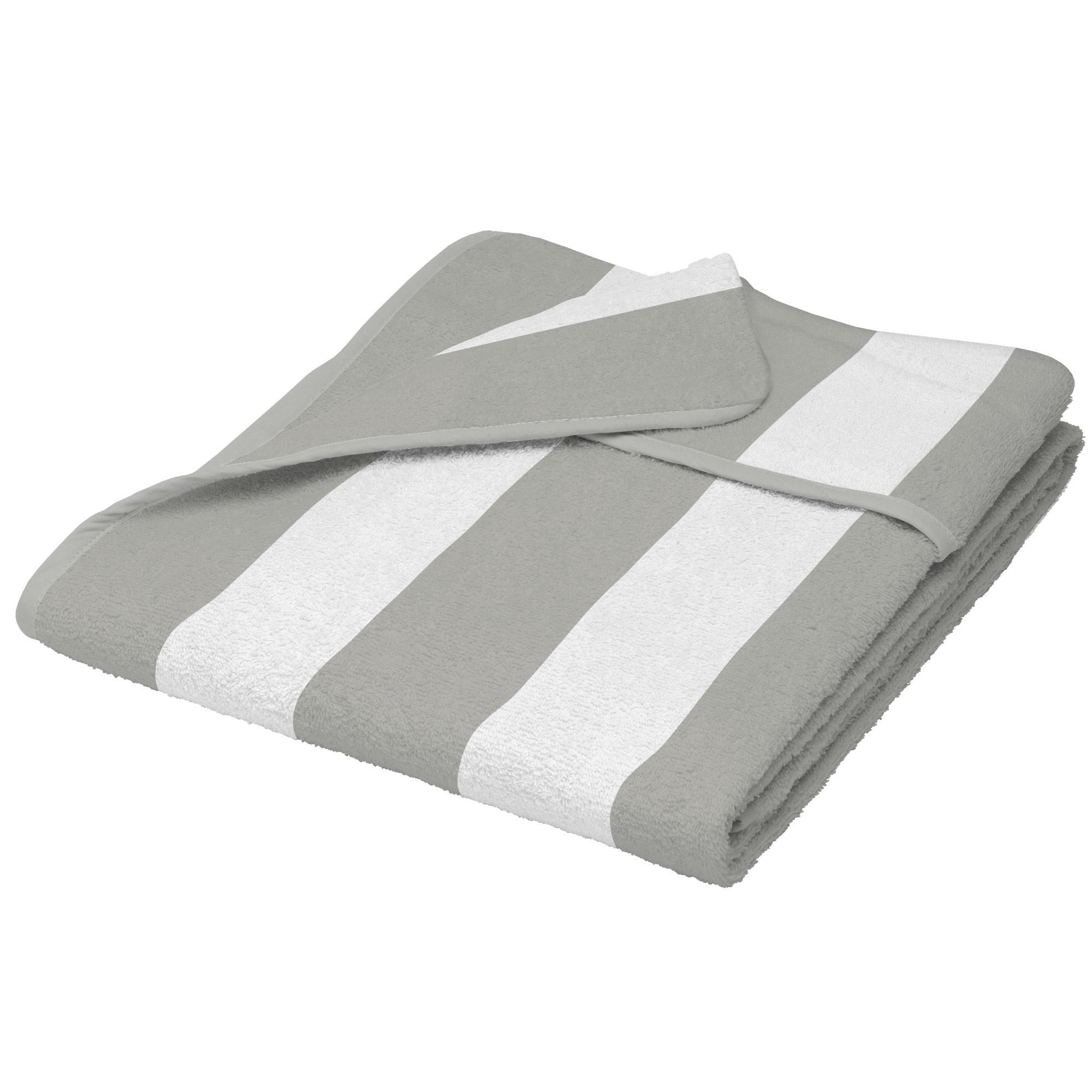 HANDTUCH Cassis 200x75cm Grau/Weiß gestreift - Grau, Textil (75/200cm) - Beautissu 