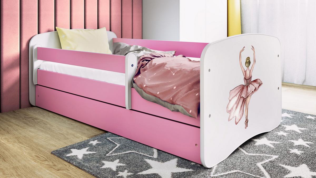 KINDERBETT Tänzerin mit Schublade und Matratze 180/80 - Rosa, Holzwerkstoff (80/180cm) - RAUMHIRSCH FURNITURE
