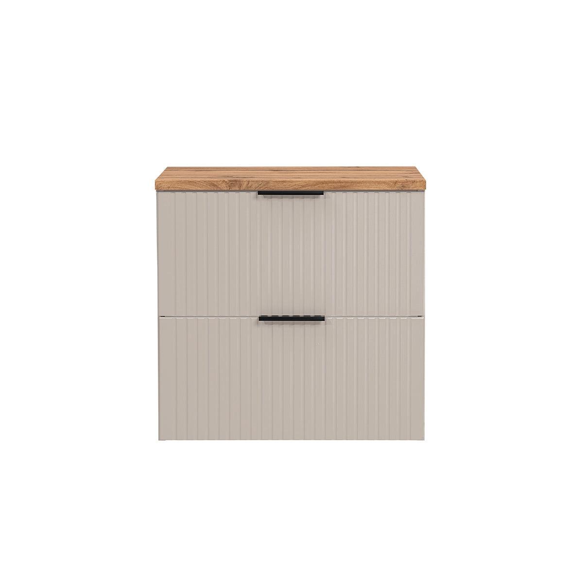 WASCHTISCHUNTERSCHRANK 60.6cm Adriel Kaschmir und Holz - Beige, Holzwerkstoff (60.6/59/46cm) - Petits-meubles