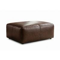 POLSTERHOCKER CELESTE Dunkelbraun Leder - Dunkelbraun, Leder/Kunststoff (120/48/80cm) - KAWOLA